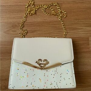 Elegant White Glitter Women's Bag